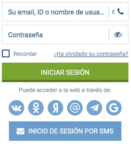Inicio sesión
